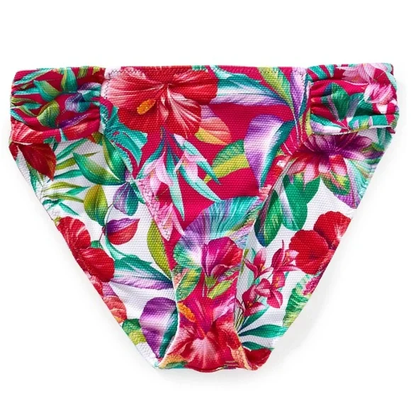 Tommy Bahama Island Cays Fiesta Reversible Shirred Hipster Bikini Bottoms - Picture 5 of 16